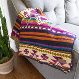Andean Alpaca Wool Blanket - Amethyst