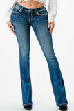 Grace in LA Baroque Embroidery Mid-Rise Boot Cut 34"| EB-51851