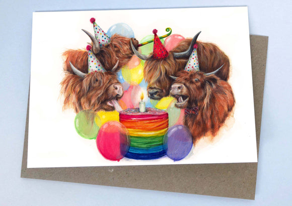 A Highland Birthday (Birthday Card) | Highland Cow Card