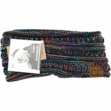 Four Tone Ribbed Knit Women's Fashion Ponytail Headband
