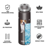 SIBERIAN HUSKY Stainless Steel Water Bottle 24 Oz. SERENGETI