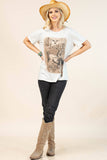 AV1205-AVAH TEXAS COWBOY GRAPHIC SHORT SLEEVE T-SHIRT