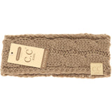 KIDS Solid Cable Knit CC Head Wrap HW20KIDS: Dark Grey