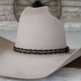 Genuine Horsehair 5 Strand Braided Hat Band - Roulette
