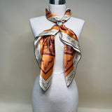 AVS837 WILD WEST PRINT SILK SCARF 36X36