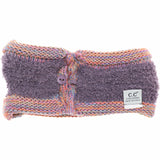 Four Tone Ribbed Knit Women's Fashion Ponytail Headband