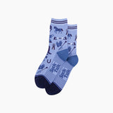 Horse Riding Bamboo Socks in Blue