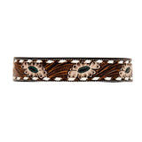Hotshots Hand-Tooled Leather Dog Collar