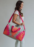 Orange, Pink & Slate Aztec Duffel AOD1