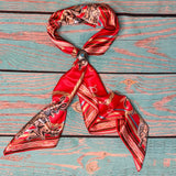 AVS868 VINTAGE WESTERN RODEO SILK SCARF 36X36