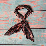 AVS-6901 PAISLEY PRINT SILK SQUARE WILD RAG 28X28