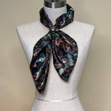 AVS-6901 PAISLEY PRINT SILK SQUARE WILD RAG 28X28
