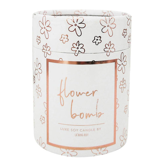Wooden wick Candle - Flowerbomb - Rose Gold Luxe edition *with plastic lid