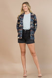 Western Tribal Print Collar Long Sleeves Blazer WT009