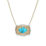 Belt Buckle Necklace (Oasis) - Gold