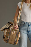 Cream, Black & Tan Western Duffel AOD5