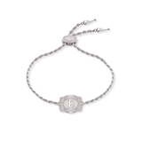 SpurWest Ultra Mini Belt Buckle Bracelet (Initial) - Silver