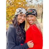Aztec Patterned Women's Fashion Headband - Dark Grey