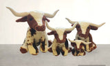 Small Longhorn Cream Brown Cow