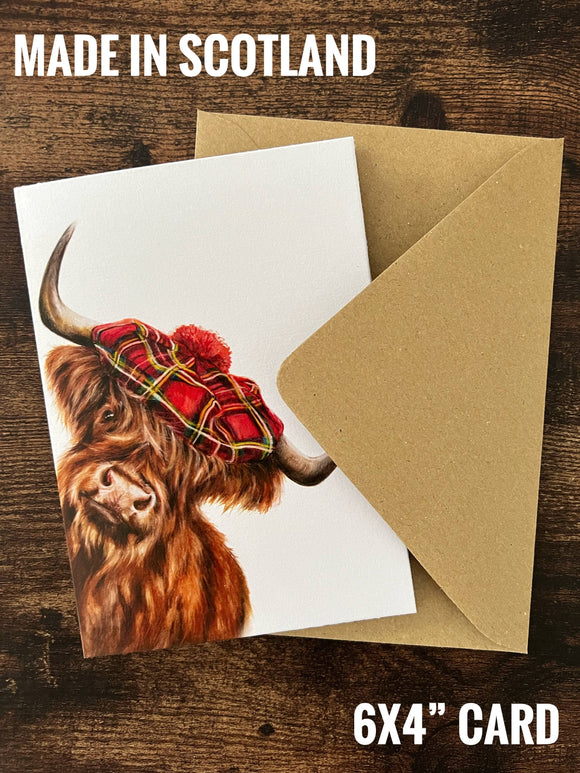 Made in Scotland (Greeting Card) | Highland Cow Card