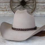 Genuine Horsehair 5 Strand Braided Hat Band - Roulette