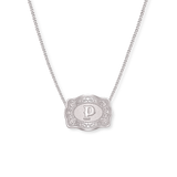SpurWest Mini Belt Buckle Necklace (Initial) - Silver