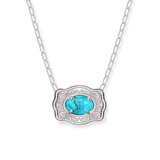 Belt Buckle Necklace (Oasis) - Silver