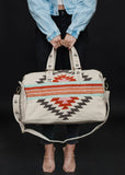 Panache Beige, Brown & Red Aztec Duffel Bag - Mint