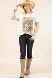 AV1205-AVAH TEXAS COWBOY GRAPHIC SHORT SLEEVE T-SHIRT