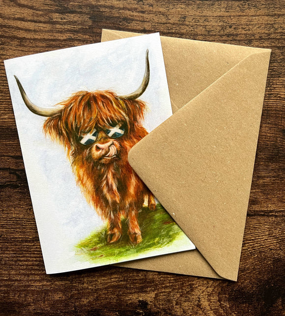 Keep it Coool (Greeting Card) | Highland Cow Card