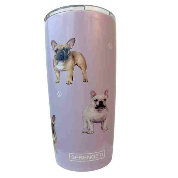 20 Oz Tumbler French Bulldog SERENGETI: Purple
