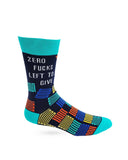 Zero F*cks Left to Give Men's Novelty Crew Socks