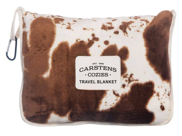 Cozies Travel Blanket - Cowhide Print