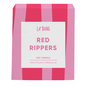 Wooden wick Candle - Red Ripper (Redskins lollies)