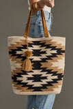 Cream, Black & Tan Western Tote AOD9