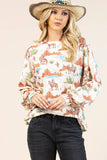 AV1172-MICHAELA WESTERN PRINT RELAXED SWEATSHIRT