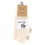 Soft Ribbed Knit Glove G2074P: Dk. Grey Multi