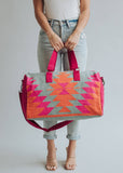 Orange, Pink & Slate Aztec Duffel AOD1