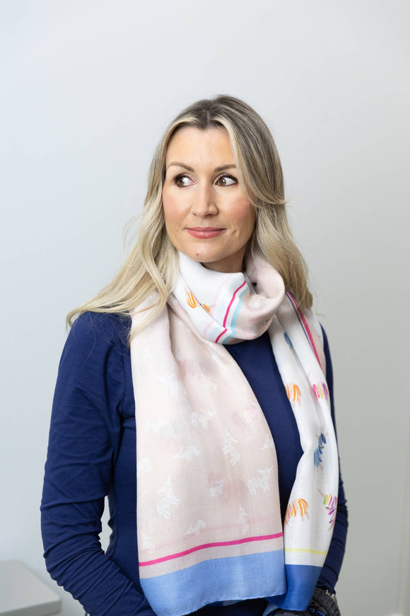Woolly Ewe Scarf - Pebble