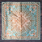 AVS869 PAILSEY WILD WEST PRINT SILK SCARF 36X36
