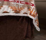 Southwestern Wild Running Horses Lodge Sherpa Fleece Blanket