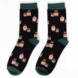 Men's Bamboo Socks - Black, Whisky