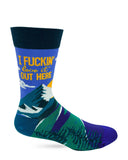 I Fuckin' Love it Out Here Men's Novelty Crew Socks