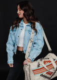 Panache Beige, Brown & Red Aztec Duffel Bag - Mint