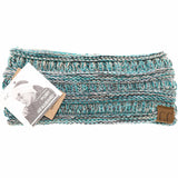 Four Tone Ribbed Knit Women's Fashion Ponytail Headband