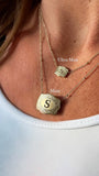 SpurWest Ultra Mini Belt Buckle Necklace (Initial) - Gold