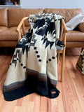 Andean Alpaca Wool Blanket - Moca