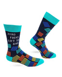 Zero F*cks Left to Give Men's Novelty Crew Socks