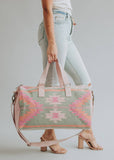 Mint, Pink & Orange Aztec Duffel AOD4