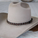 Genuine Horsehair 5 Strand Braided Hat Band - Roulette